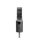 Komplet hundeposeholder, 30L affaldsbeholder & standrør, galvaniseret stål, (1 sæt)