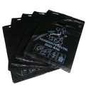Hundeposer, "høm høm" , GS-Basic, 20x33 (+4cm) cm, sorte, 10-20% recycled HDPE, (40x50 stk/blok, 2.000 stk.)