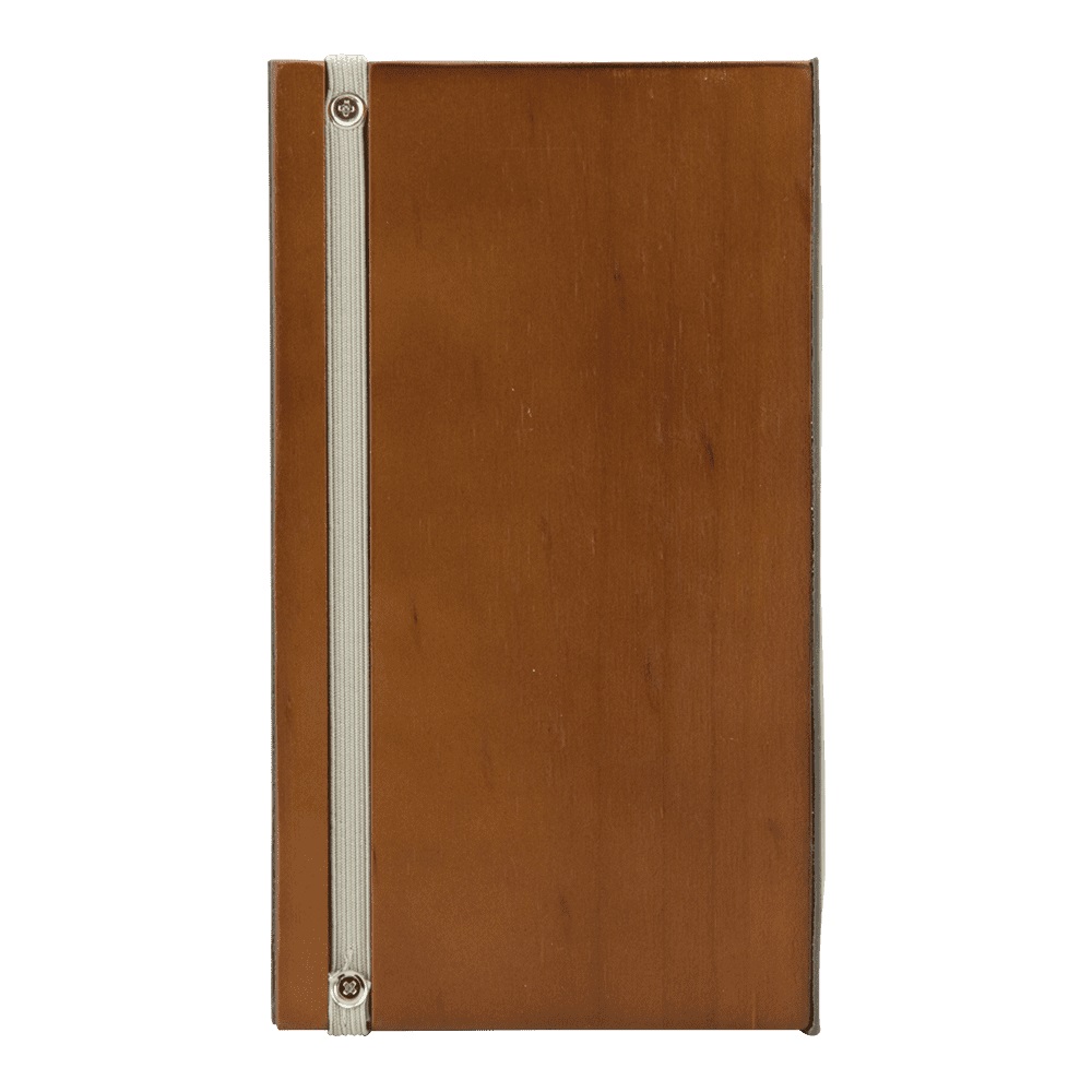 Regningsholder, Securit® LÆDER, 18,4x10,4x2 cm, træ/PU, træ/grå, (1 stk.)