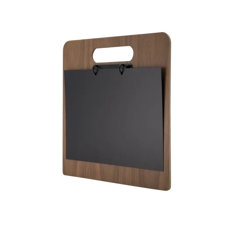 Menuholder med ringmekanisme, Securit® WALNUT, A4, lakeret valnøddetræ, (1 stk.)