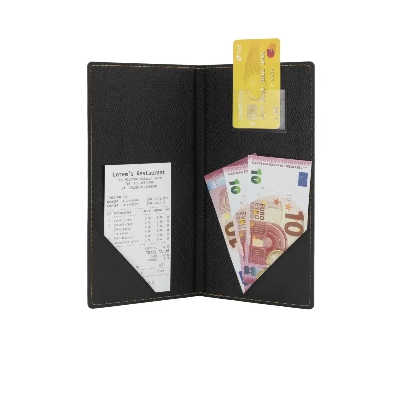 Regningsholder, Securit® TRENDY, 37x30x0,7 cm, PU, sort, (1 stk.)