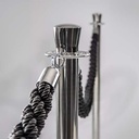 Afspærringsstolpe/ kø-guide (uden fod), Securit, "Classic Chrome", 87,5xØ9,5 cm, rustfrit stål, (1 stk.)