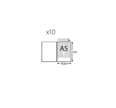 Menulommer til Securit® menuomslag, A5, PP, klar, (10x2 lommer)
