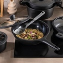 Wok pande med låg, Ø30 cm, PFAS-fri keramisk non-stick, SOLA Ceramic Deluxe, (1 stk.)