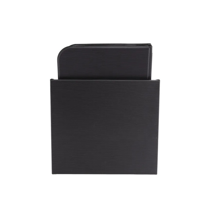 Menuomslag i boks, A4, til 20 sider, Securit® ESSENTIAL, PVC, sort, (10 stk.)