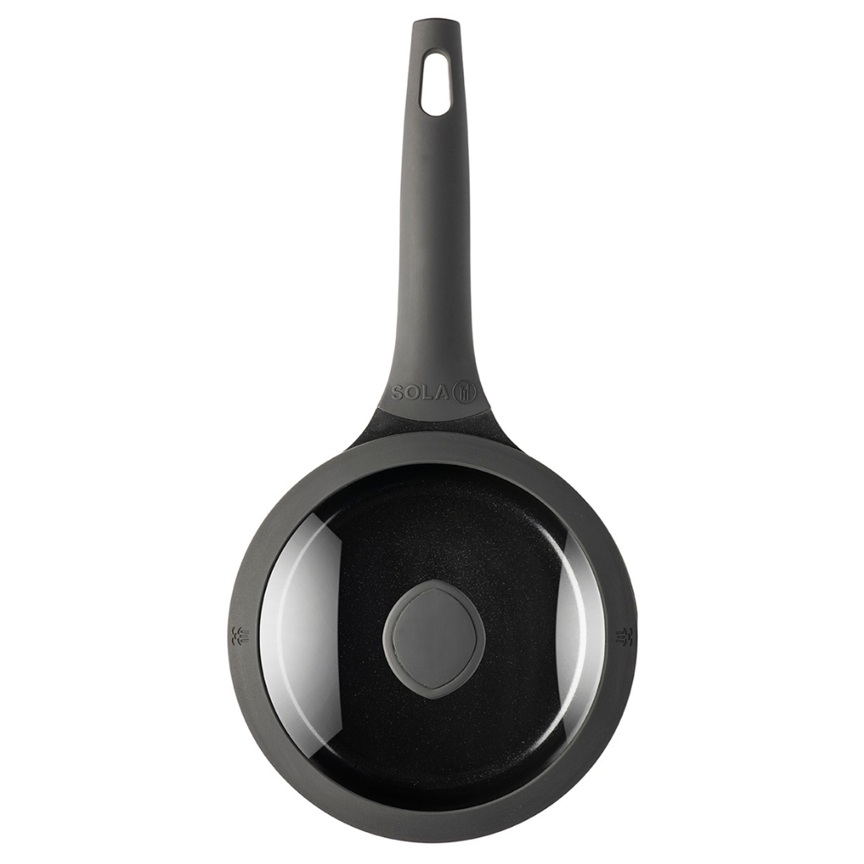Sovsegryde med låg, Ø18cm, PFAS-fri keramisk non-stick, SOLA Ceramic Deluxe, (1 stk.)