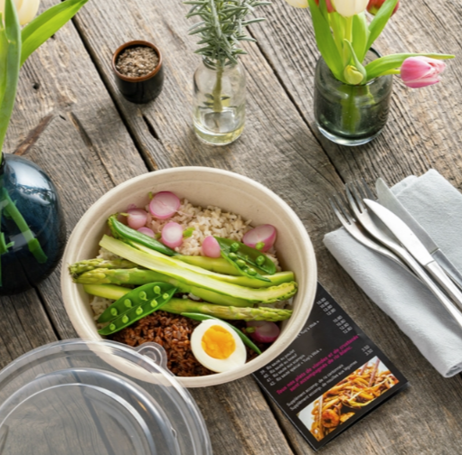 Fiberskål, 6,2cm, Ø20,9cm, 1000 ml, brun, bagasse, (300 stk.)
