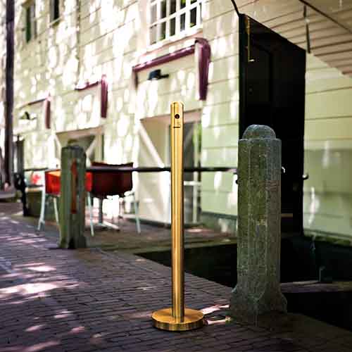 Askestander sæt(med fod), Securit, Smoker Pole, 104xØ25 cm, rustfrit stål, gylden, (1 stk.)