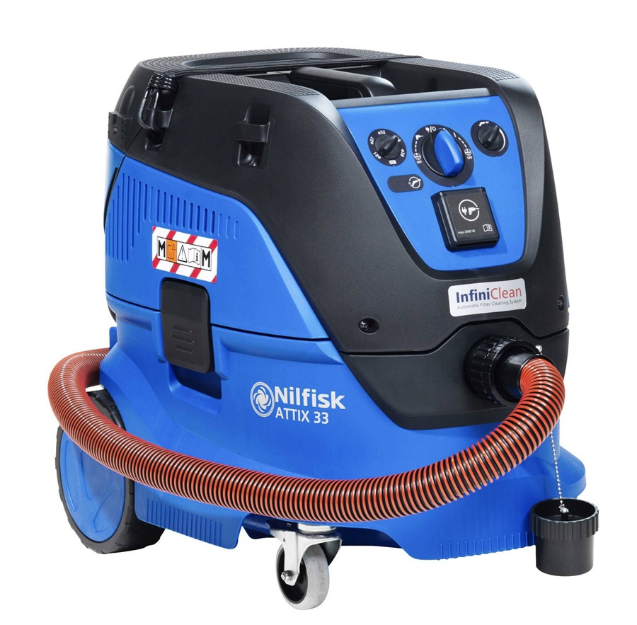Nilfisk ATTIX 33-2M IC, industristøvsuger, 30L, M-klasse med InfiniClean, (1 stk.)