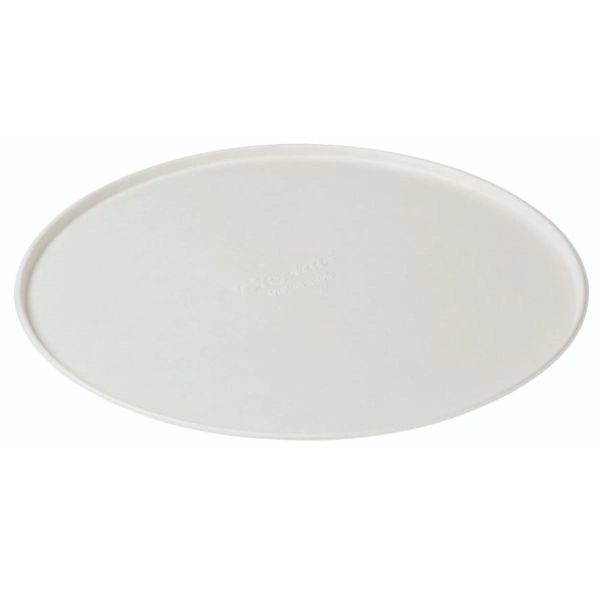 Tallerken flad PFAS-free sukkerrørsfiber, Ø332x5mm, hvid - PIZZA