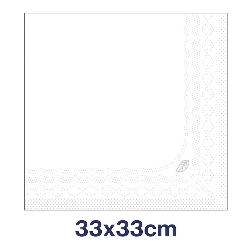 477149 Tork Frokostserviet Hvid 33x33cm