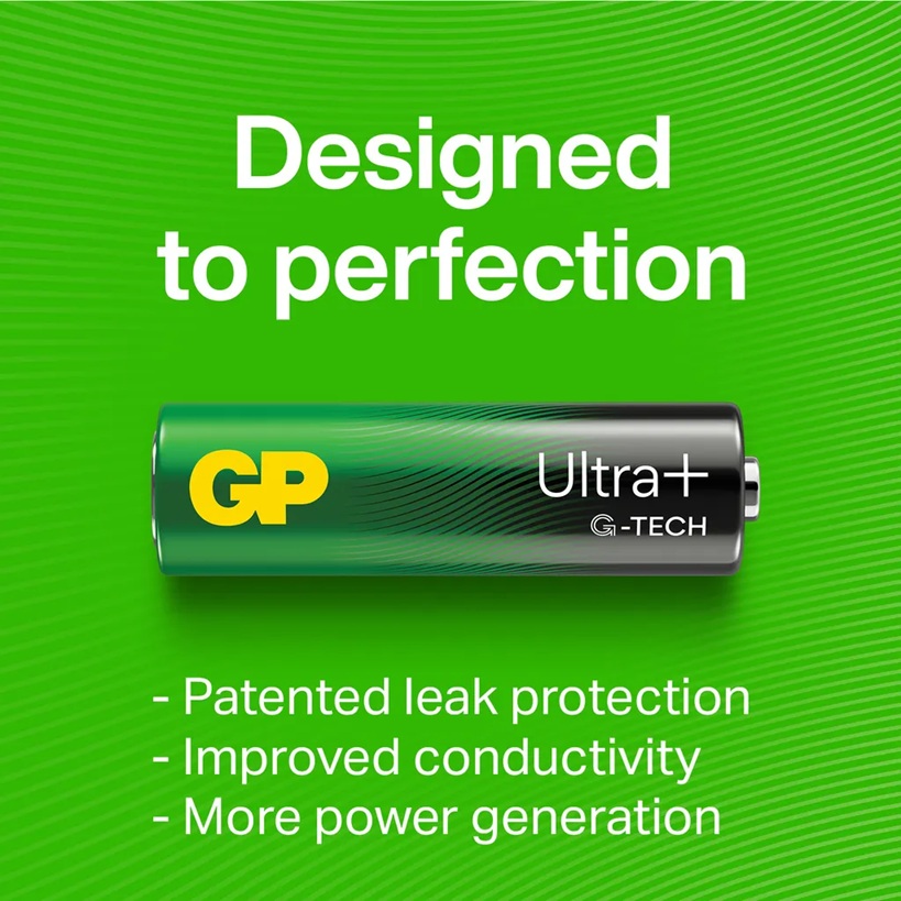 GP Ultra Plus Alkaline AA-batteri, 15AUP/LR6