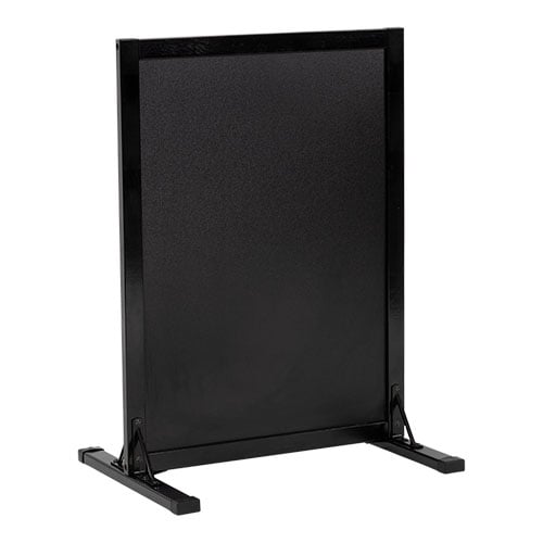 Gadeskilt / afskærmning til kridtmarkere, Securit, STAND, lille:78x56 cm, bøgetræ/metal, sort træ, (1 stk.)