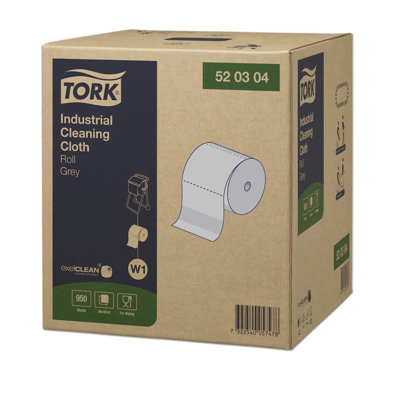 520304 Tork Aftørringsklud Industri - Kasse