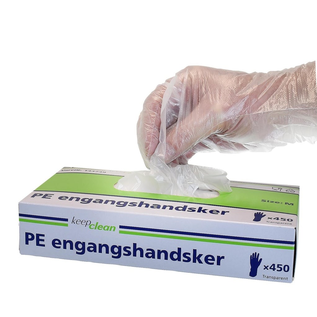 Engangshandske KeepClean Klar PE i boks str XL