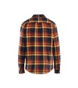 Flannelskjorte, ternet, Brændt rød/Mørk marineblå, Blåkläder
