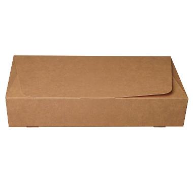 Smørrebrødsæske 321x170x60mm karton hvid/brun, (140 stk.)