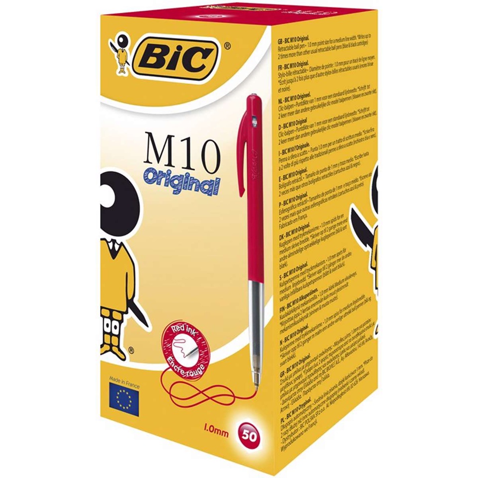 Kuglepen Bic Clic rød Medium M10 51510