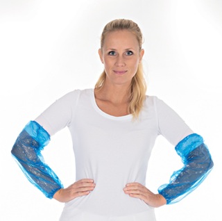 skåneærmer, 40cm, 20my, blå