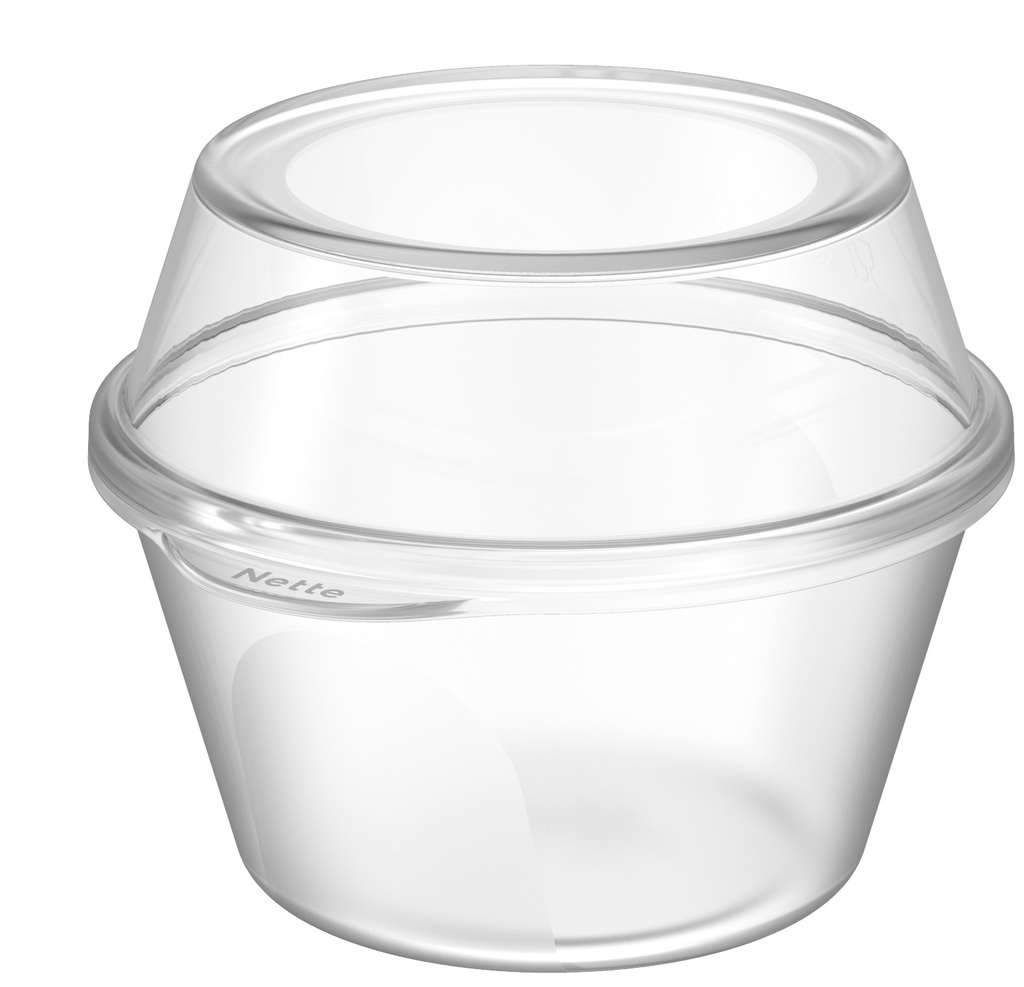 Genanvendeligt isbæger, 250ml med låg