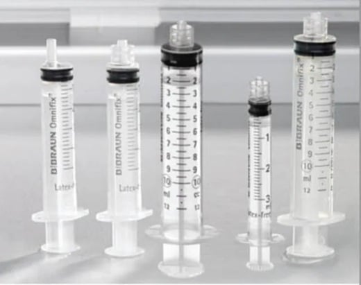 B Braun Omnifix Solo, Eccentric Luer-tip, 3-part Syringe