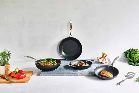 Stegepande, Ø24/28cm, non-stick, sort, REVOLUTION