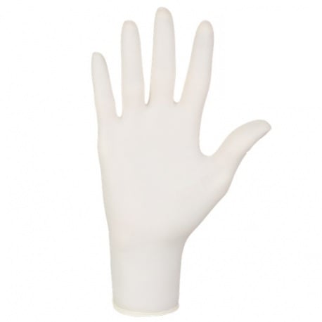 Hvid latexhandske