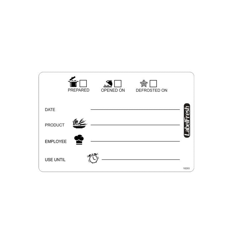 HACCP labels - generel mærkning, 7x4,5cm, LabelFresh Warning, (pk á 500 stk.)