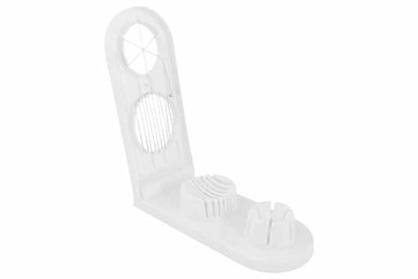 Æggedeler, både & skiver, hvid, plast, (1 stk.)