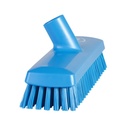Gulvskrubbe, stiv, 27cm, m/vandgennemløb, blå, Medium børstehår - Vikan 70433
