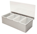 Garnish holder, 473ml pr. rum - 4-rums, rustfrit stål, Beaumont 3761