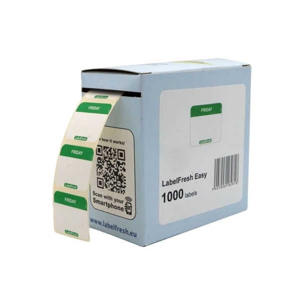 HACCP labels, Fredag, 3x2,5cm, LabelFresh Easy, (pk á 1000 stk.)
