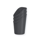 Genanvendelig pommesfrites holder, S, 8x11,6cm, skiffergrå, PP