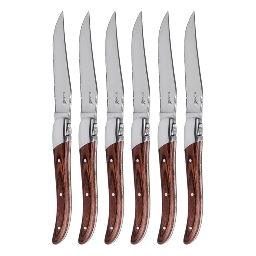 Steak knive, rustfristål, SILVER, SOLA, 6 stk.