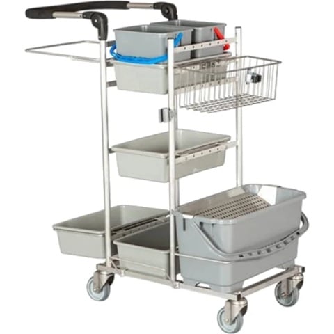 Rengøringsspand, 22 ltr, 54x27x27cm, grå, Tina Trolleys, (1 stk.)
