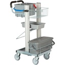 Rengøringsspand, 6 ltr, 24x19x22cm, grå/blå, Tina Trolleys