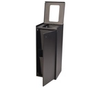 Affaldsspand m/ 2x20 ltr rum, åbent indkast i top og lukket front, 34,5x34,5x86,5cm, sort, Tina Trolleys