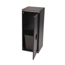 Affaldsspand m/ pedal, 2x40 & 20 ltr rum, lukket top og åbent front, 41x35x86,5cm, sort, Tina Trolleys