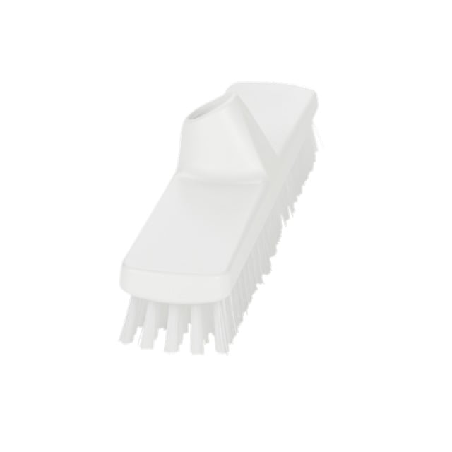 Gulvskrubbe, 29cm, stiv, med gevind, PP, hvid, Vikan 3661