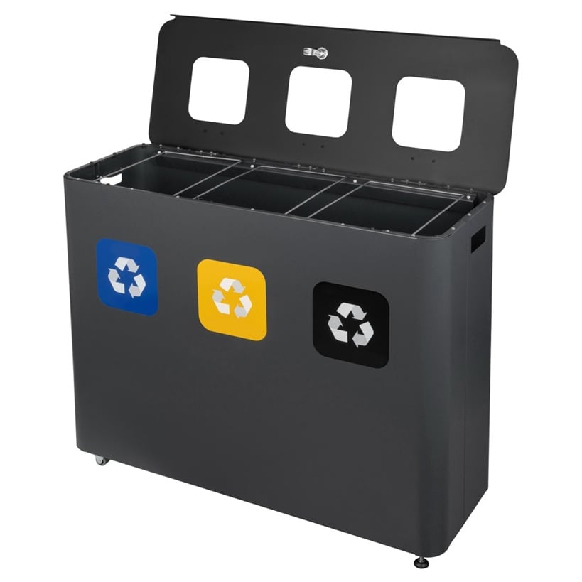 Eco Star affaldsstation m/ 3x60L spande,
