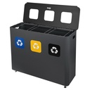 Eco Star affaldsstation m/ 3x60L spande,