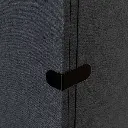 Vinkel koblingsbeslag til skærmvægge, ECO Soft, metal, sort.webp