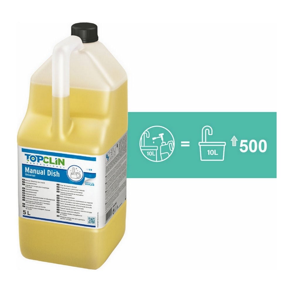 Opvaskemiddel, TOPCLIN Manual Dish Universal, universal, 5 l, Ecolab, (2 stk.)