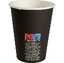 Kaffebæger Beans, ABENA Gastro, 11cm, Ø9cm, 36 cl, 33 cl, sort, papPE, 12 oz.webp