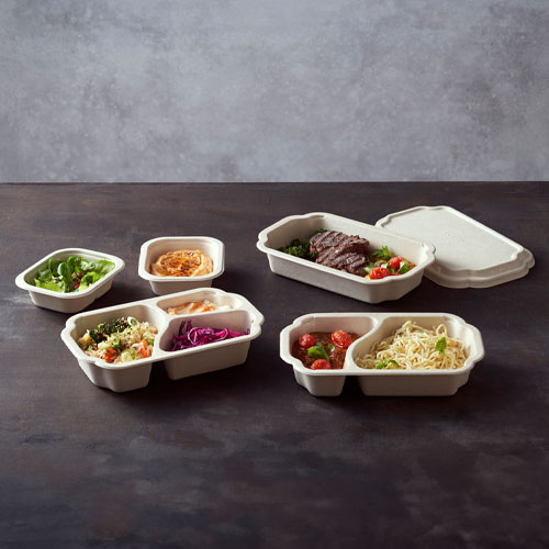 Bakke, Side Dish, Fiber/PE, 1-rums, 140x116x55mm, Duni, (320 stk.)