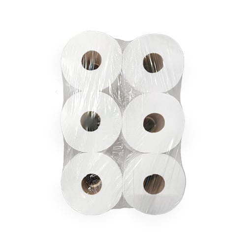 Jumborulle, toiletpapir, 2-lags, Mini, 170m, hvid, 100% nyfiber, (12 ruller.)