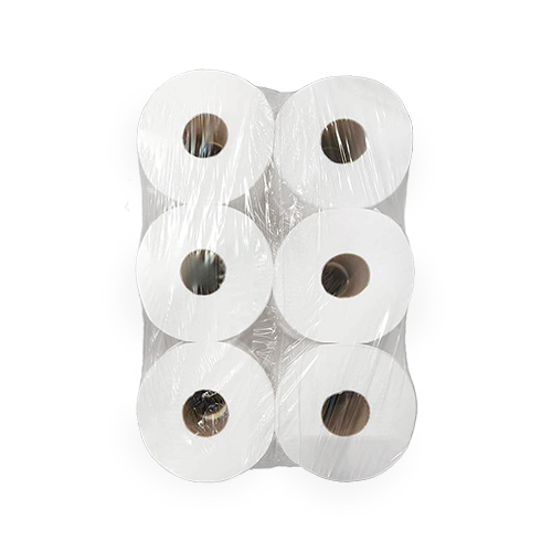 Jumborulle, toiletpapir, 2-lags, Mini, 180m, hvid, 100% nyfiber, (12 ruller.)