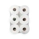 Jumborulle, toiletpapir, 2-lags, Mini, 180m, hvid, 100% nyfiber, (12 ruller.)
