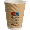 Papkrus, 11cm, Ø9cm, 360ml  12 oz, brun, papPE, ripple wall light.webp