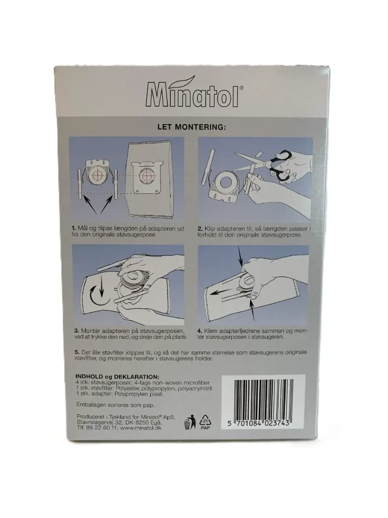 Minatol 23696 universal støvsugerposer.webp